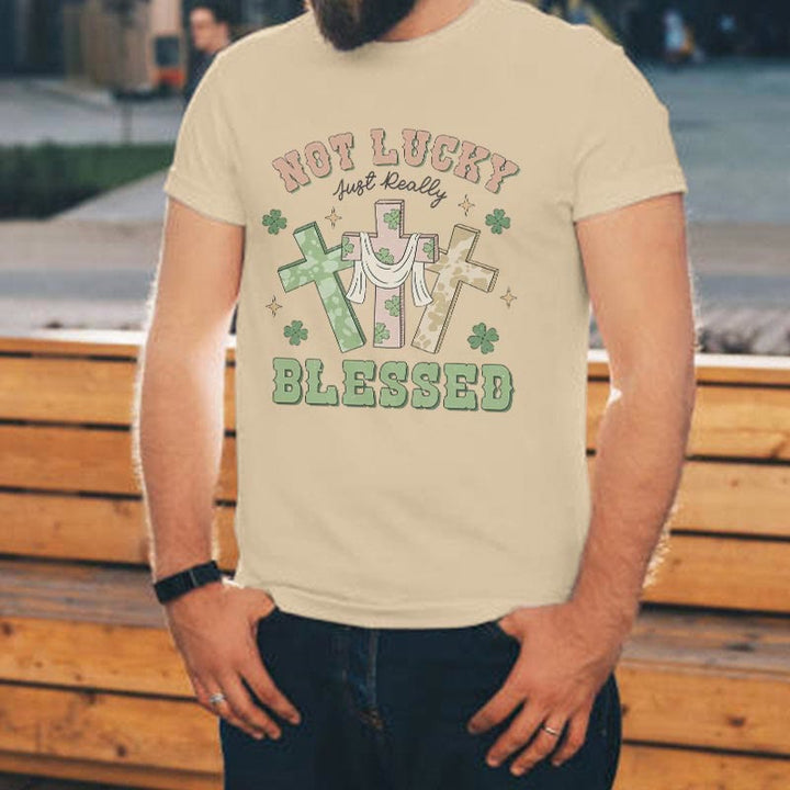 T-shirt Christianartworkshop « Pas chanceux, juste béni » inspiré par la foi - image 16