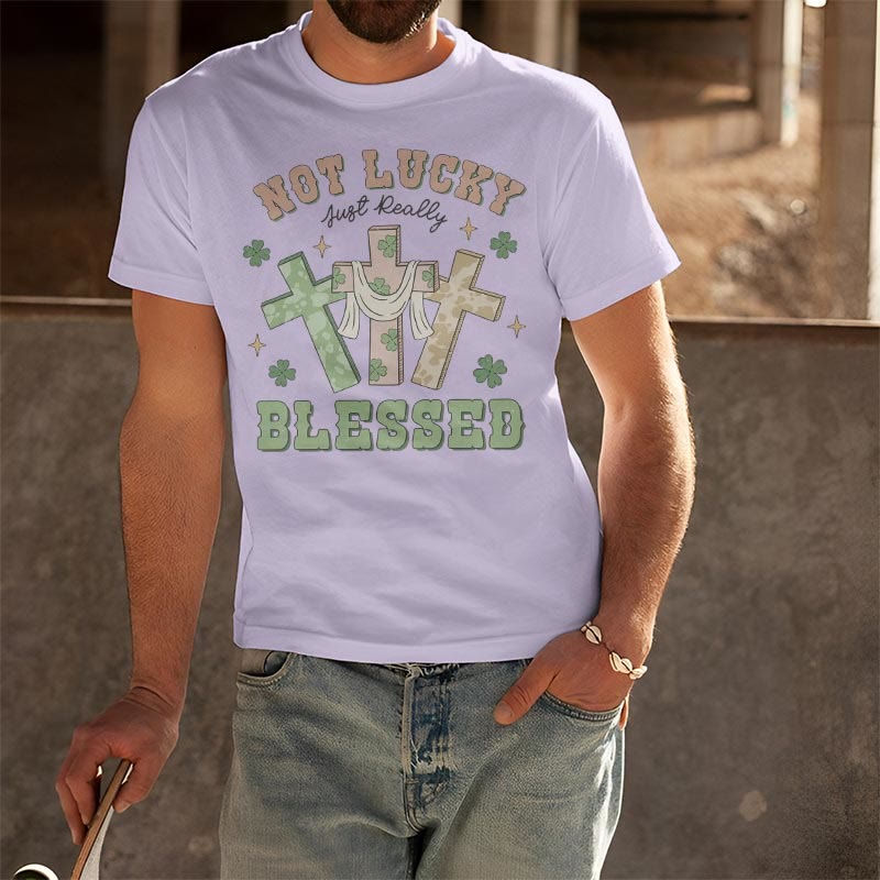T-shirt Christianartworkshop « Pas chanceux, juste béni » inspiré par la foi - image 27