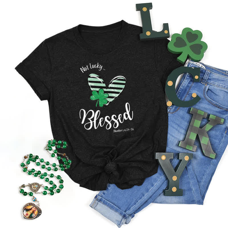T-shirt Christianartworkshop « Béni au-delà de la chance des Irlandais », inspiré par la foi. - Noir - 2XL - image 14