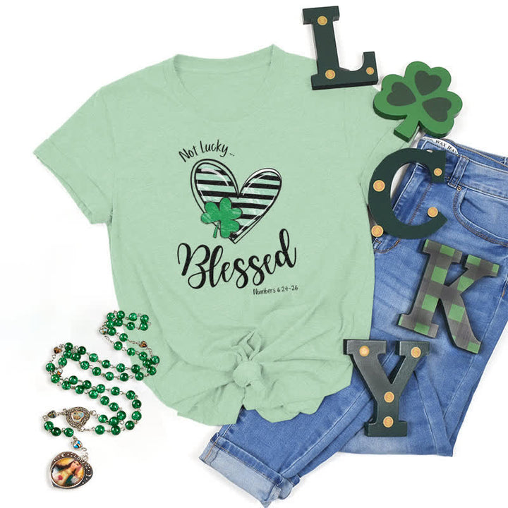 T-shirt Christianartworkshop « Béni au-delà de la chance des Irlandais », inspiré par la foi. - Vert clair - 2XL - image 3