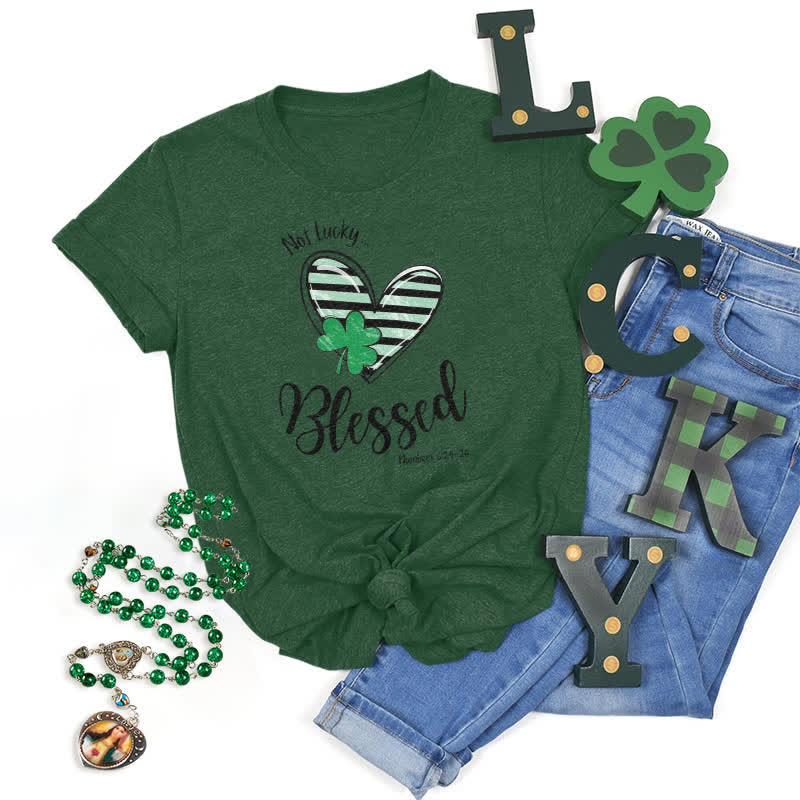 T-shirt Christianartworkshop « Béni au-delà de la chance des Irlandais », inspiré par la foi. - Vert foncé - 2XL - image 19