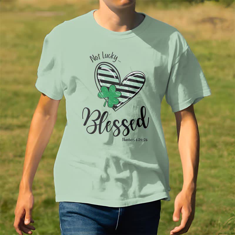 T-shirt Christianartworkshop « Béni au-delà de la chance des Irlandais », inspiré par la foi. - image 4