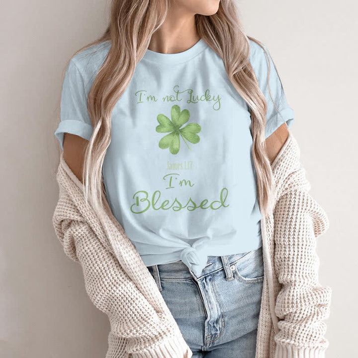T-shirt Christianartworkshop « Je ne suis pas chanceux, je suis béni » inspiré par la foi - image 12