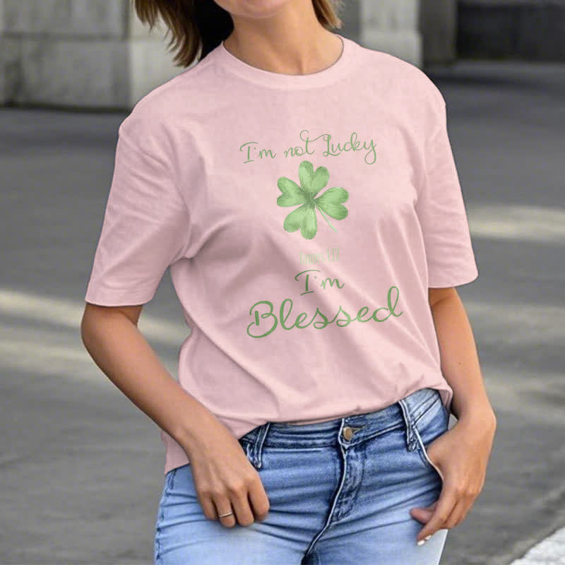 T-shirt Christianartworkshop « Je ne suis pas chanceux, je suis béni » inspiré par la foi - image 24