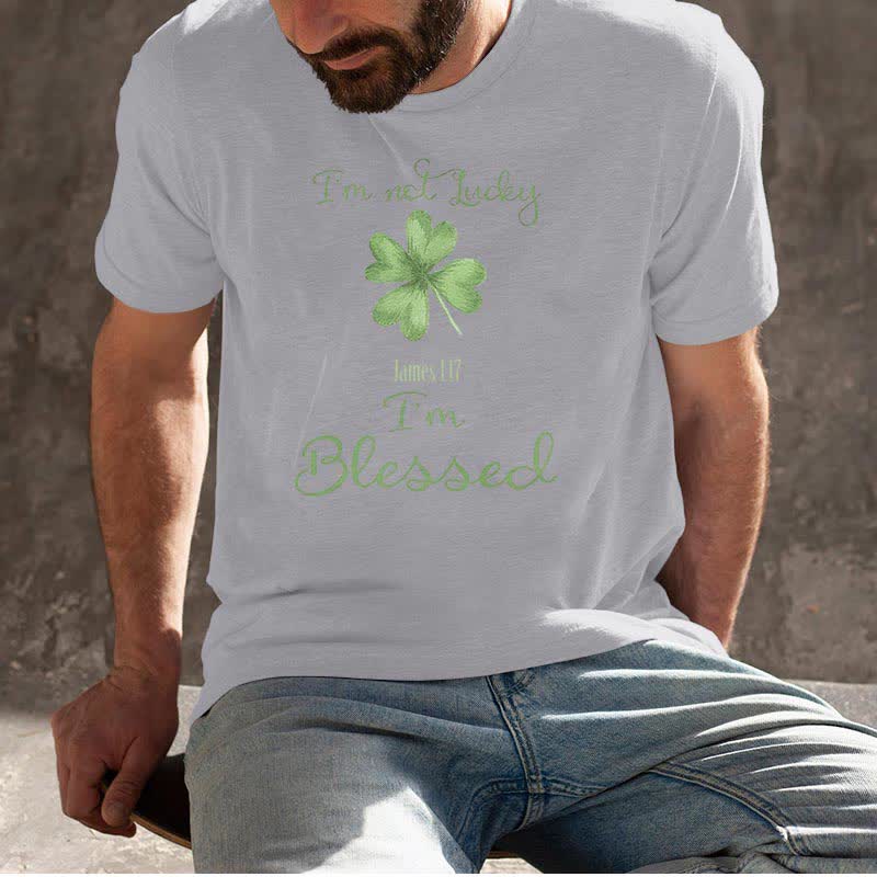 T-shirt Christianartworkshop « Je ne suis pas chanceux, je suis béni » inspiré par la foi - image 19