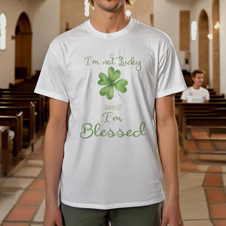 T-shirt Christianartworkshop « Je ne suis pas chanceux, je suis béni » inspiré par la foi - image 4