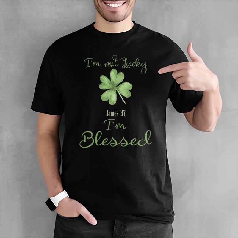 T-shirt Christianartworkshop « Je ne suis pas chanceux, je suis béni » inspiré par la foi - image 16