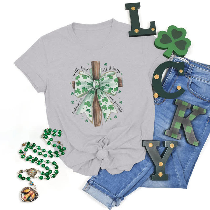 T-shirt inspiré par la foi « Foi et fortune en harmonie » de Christianartworkshop - Gris - 2XL - image 8