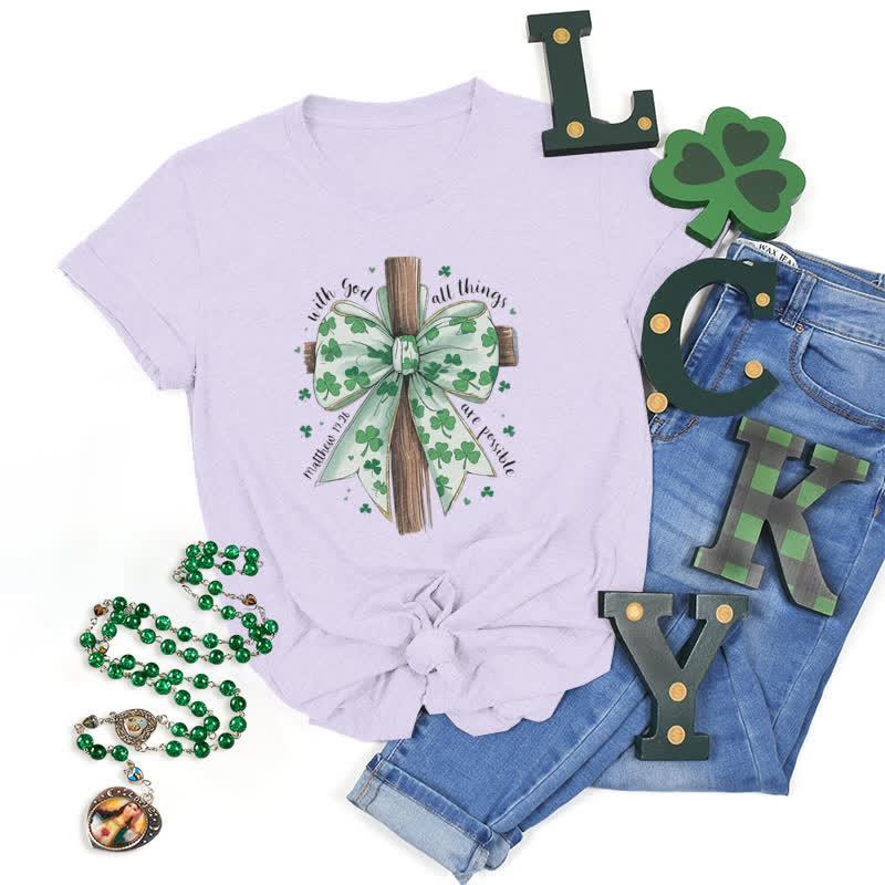 T-shirt inspiré par la foi « Foi et fortune en harmonie » de Christianartworkshop - Violet - 2XL - image 11