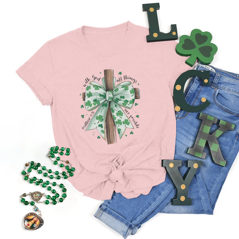 T-shirt inspiré par la foi « Foi et fortune en harmonie » de Christianartworkshop - Rose - 2XL - image 26