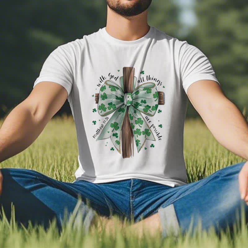 T-shirt inspiré par la foi « Foi et fortune en harmonie » de Christianartworkshop - image 5