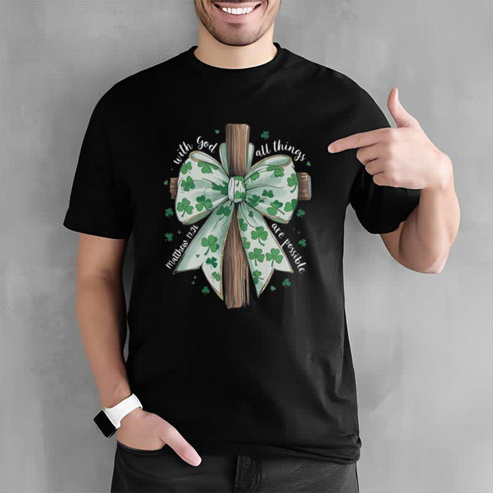 T-shirt inspiré par la foi « Foi et fortune en harmonie » de Christianartworkshop - image 24