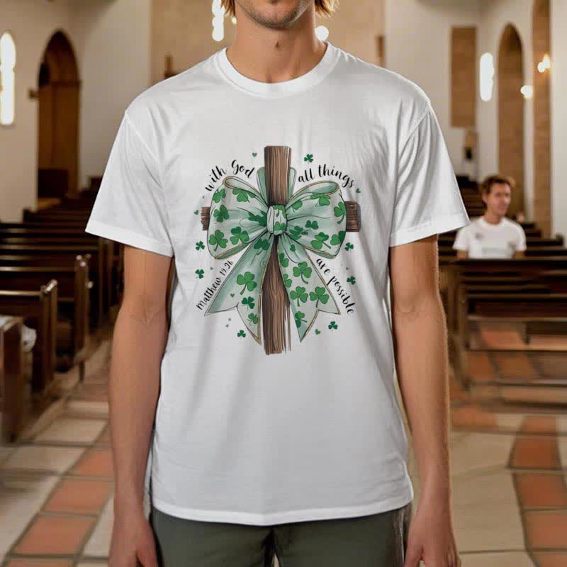 T-shirt inspiré par la foi « Foi et fortune en harmonie » de Christianartworkshop - image 6