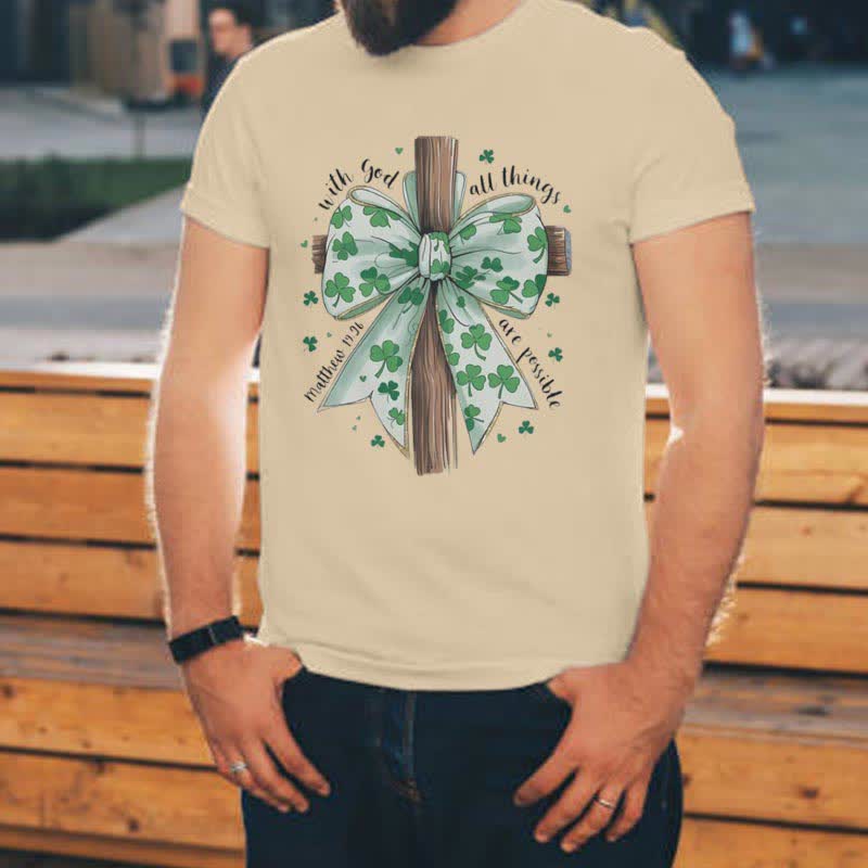 T-shirt inspiré par la foi « Foi et fortune en harmonie » de Christianartworkshop - image 18