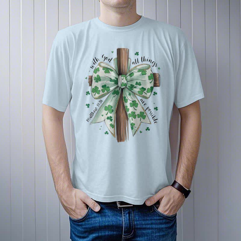 T-shirt inspiré par la foi « Foi et fortune en harmonie » de Christianartworkshop - image 2