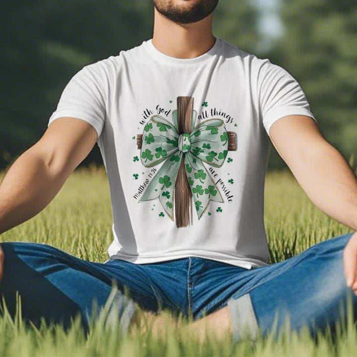 T-shirt inspiré par la foi « Foi et fortune en harmonie » de Christianartworkshop - image 5