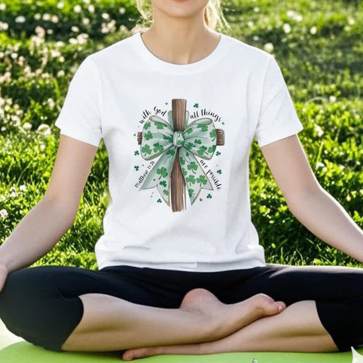 T-shirt inspiré par la foi « Foi et fortune en harmonie » de Christianartworkshop - image 4