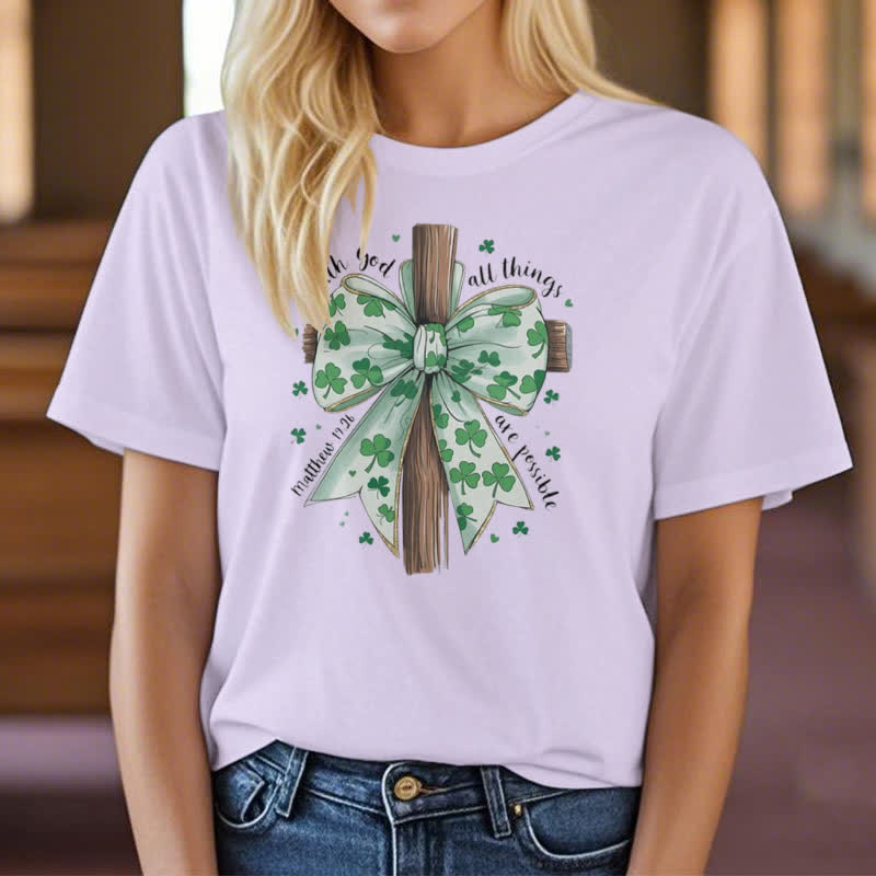 T-shirt inspiré par la foi « Foi et fortune en harmonie » de Christianartworkshop - image 13