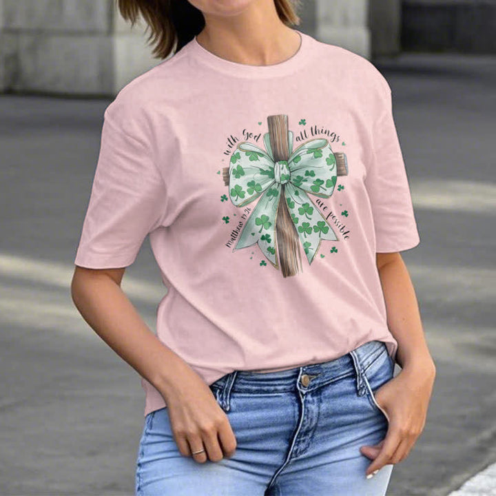 T-shirt inspiré par la foi « Foi et fortune en harmonie » de Christianartworkshop - image 27