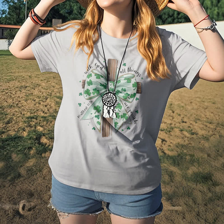 T-shirt inspiré par la foi « Foi et fortune en harmonie » de Christianartworkshop - image 9