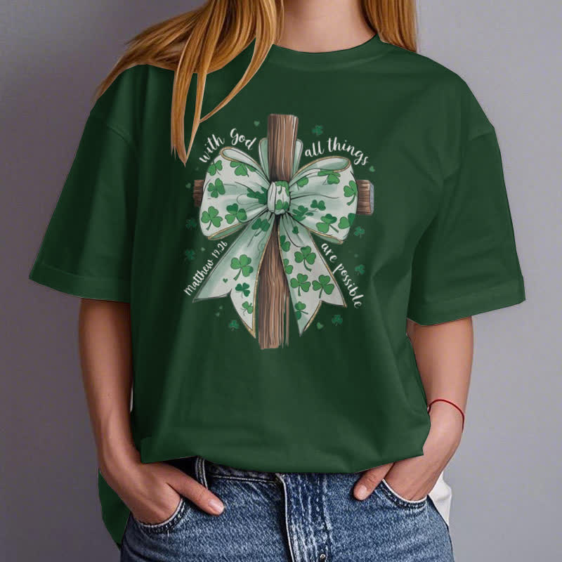 T-shirt inspiré par la foi « Foi et fortune en harmonie » de Christianartworkshop - image 15