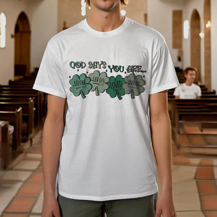T-shirt Christianartworkshop Trèfle divin : Les promesses de Dieu, inspiré par la foi - image 10