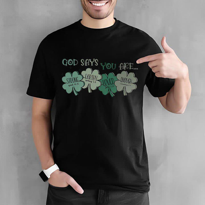 T-shirt Christianartworkshop Trèfle divin : Les promesses de Dieu, inspiré par la foi - image 19