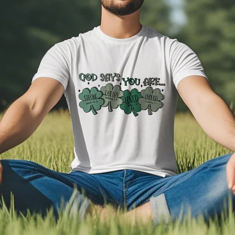 T-shirt Christianartworkshop Trèfle divin : Les promesses de Dieu, inspiré par la foi - image 7