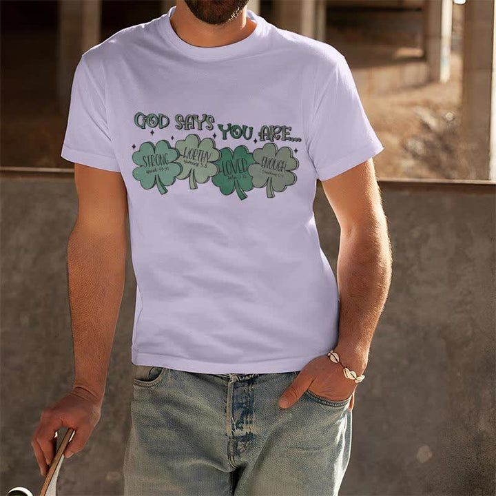 T-shirt Christianartworkshop Trèfle divin : Les promesses de Dieu, inspiré par la foi - image 26
