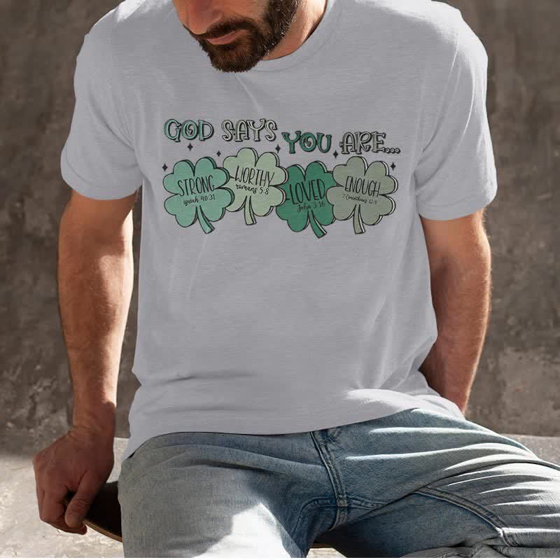 T-shirt Christianartworkshop Trèfle divin : Les promesses de Dieu, inspiré par la foi - image 2