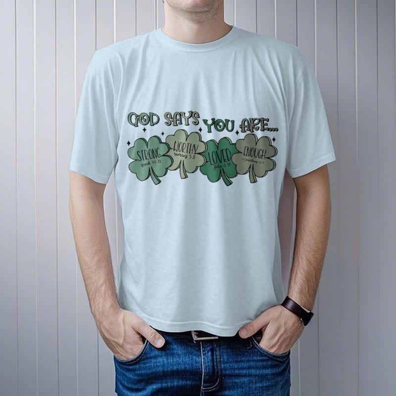 T-shirt Christianartworkshop Trèfle divin : Les promesses de Dieu, inspiré par la foi - image 13