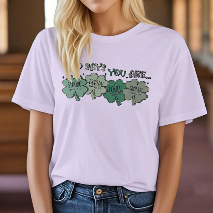 T-shirt Christianartworkshop Trèfle divin : Les promesses de Dieu, inspiré par la foi - image 27