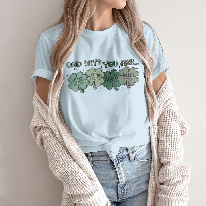 T-shirt Christianartworkshop Trèfle divin : Les promesses de Dieu, inspiré par la foi - image 12