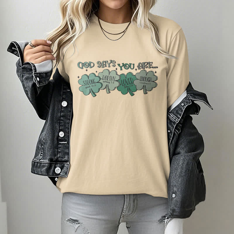 T-shirt Christianartworkshop Trèfle divin : Les promesses de Dieu, inspiré par la foi - image 21