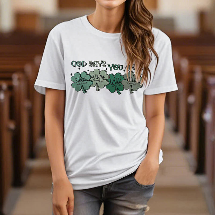 T-shirt Christianartworkshop Trèfle divin : Les promesses de Dieu, inspiré par la foi - image 9