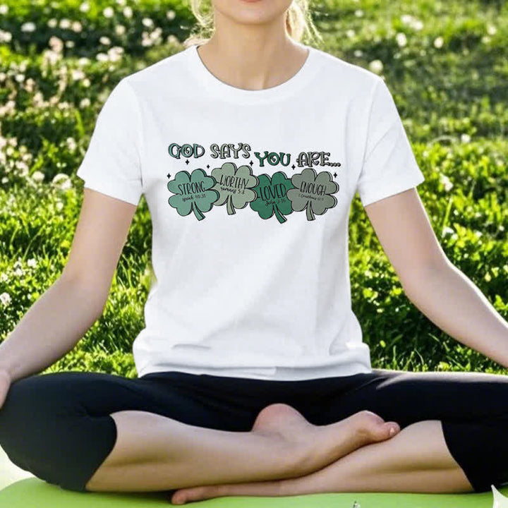 T-shirt Christianartworkshop Trèfle divin : Les promesses de Dieu, inspiré par la foi - image 8