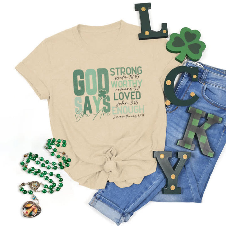 T-shirt trèfle Christianartworkshop Empowerment - T-shirt inspiré par la foi - Beige - 2XL - image 25