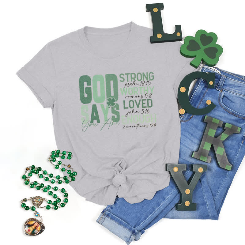 T-shirt trèfle Christianartworkshop Empowerment - T-shirt inspiré par la foi - Gris - 2XL - image 11