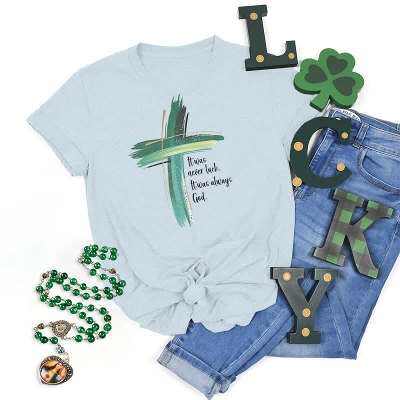 T-shirt Christianartworkshop Empowerment Clover inspiré par la foi - Bleu - 2XL - image 17