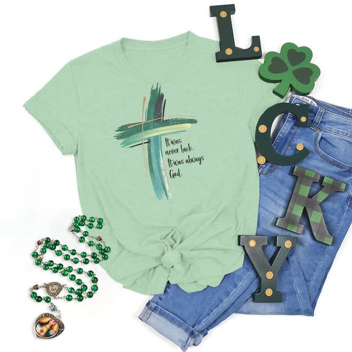 T-shirt Christianartworkshop Empowerment Clover inspiré par la foi - Vert clair - 2XL - image 14