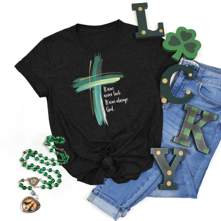 T-shirt Christianartworkshop Empowerment Clover inspiré par la foi - Noir - 2XL - image 23