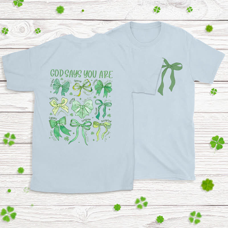 T-shirt inspiré par la foi, motif « Fils de la foi » et symboles de bénédiction, créé par Christianartworkshop - Bleu - 2XL - image 14