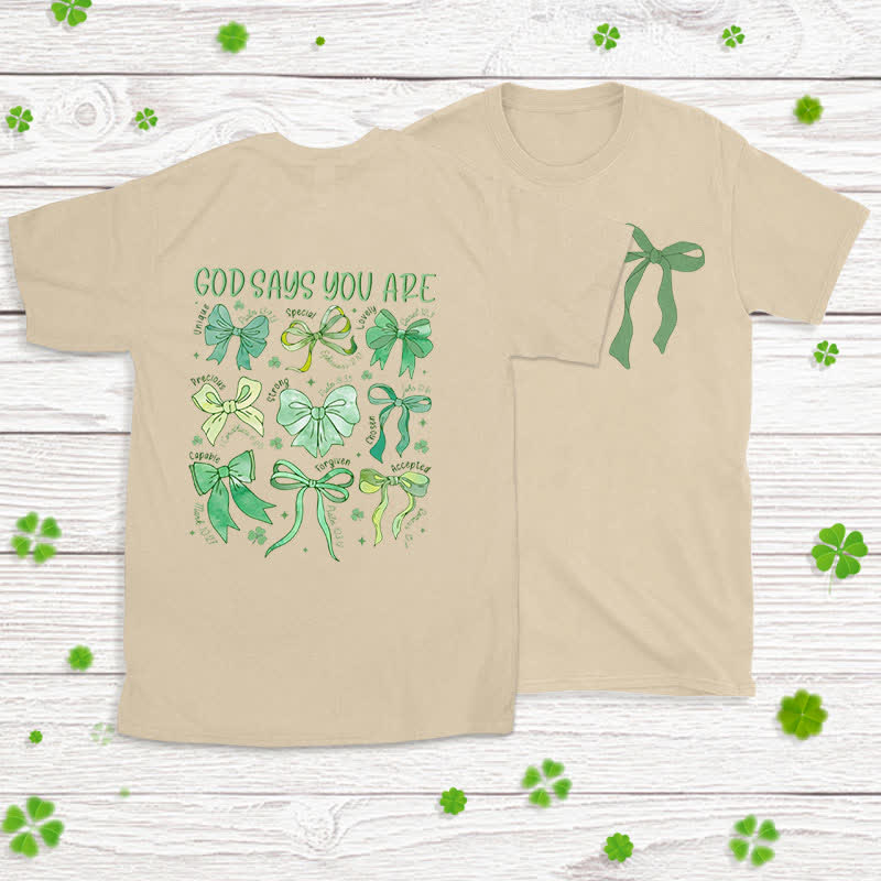 T-shirt inspiré par la foi, motif « Fils de la foi » et symboles de bénédiction, créé par Christianartworkshop - Beige - 2XL - image 20