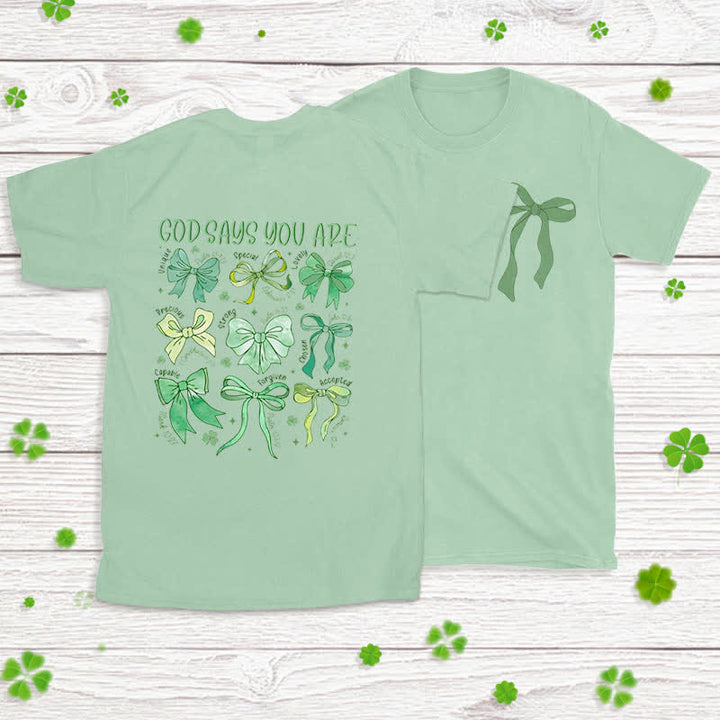 T-shirt inspiré par la foi, motif « Fils de la foi » et symboles de bénédiction, créé par Christianartworkshop - Vert clair - 2XL - image 8