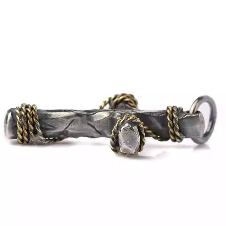 Christianartworkshop Collier croix exquis en argent sterling 925 et laiton forgé - image 4