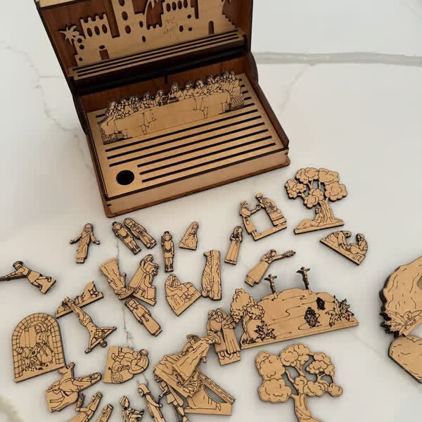 Christianartworkshop Puzzle de Pâques en bois sur la vie de Jésus - Un voyage à travers sa vie - image 2