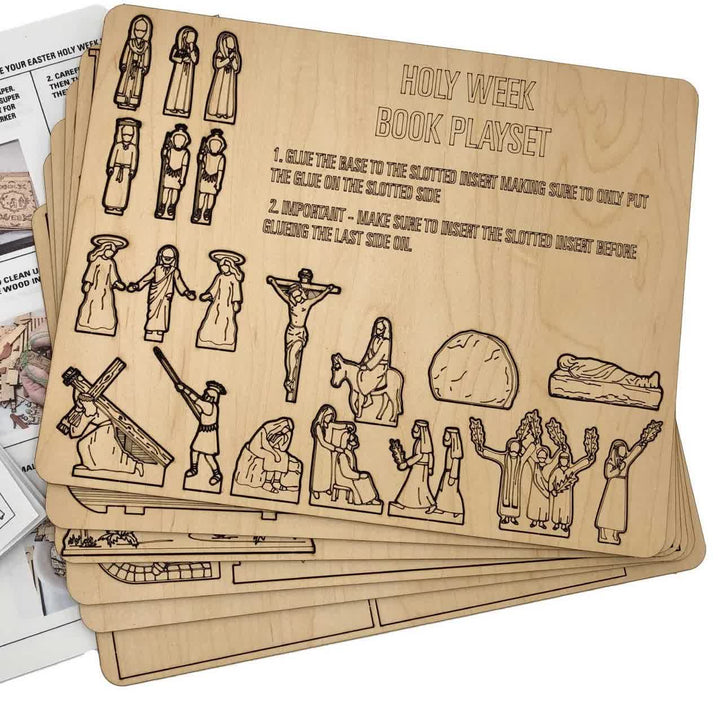 Christianartworkshop Puzzle de Pâques en bois sur la vie de Jésus - Un voyage à travers sa vie - image 1