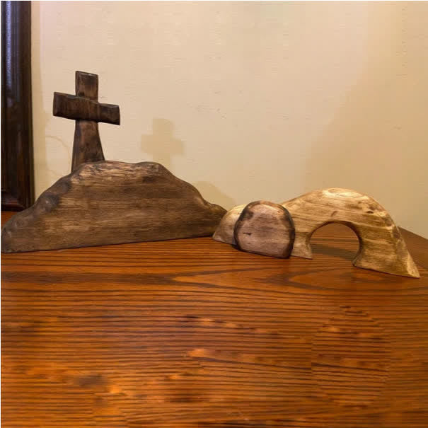 Christianartworkshop Tombeau vide en bois « Il est ressuscité » - Célébrez son triomphe - image 1