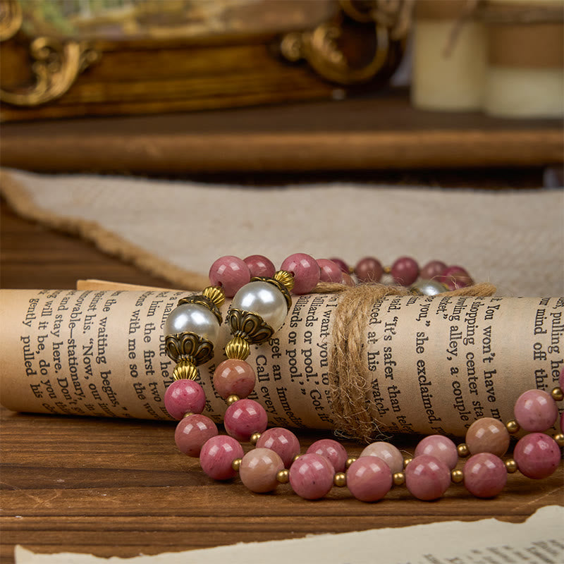 Christianartworkshop Jésus est le cadeau : Chapelet artisanal en pierre et veinure de bois rouge naturel avec carte cadeau - image 14