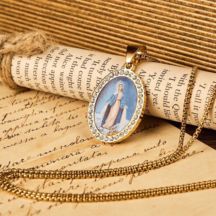 Christianartworkshop Grâce divine et le collier de médaille miraculeuse - Un témoignage de foi - Médaille Miraculeuse - image 0